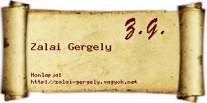 Zalai Gergely névjegykártya